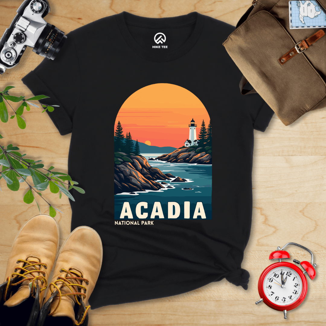 Hike Tee T-Shirt Black / S Acadia National Park Shirt