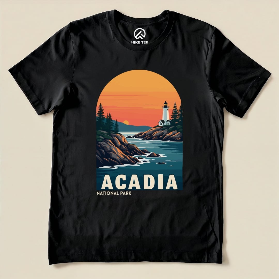 Hike Tee T-Shirt Black / S Acadia National Park Shirt