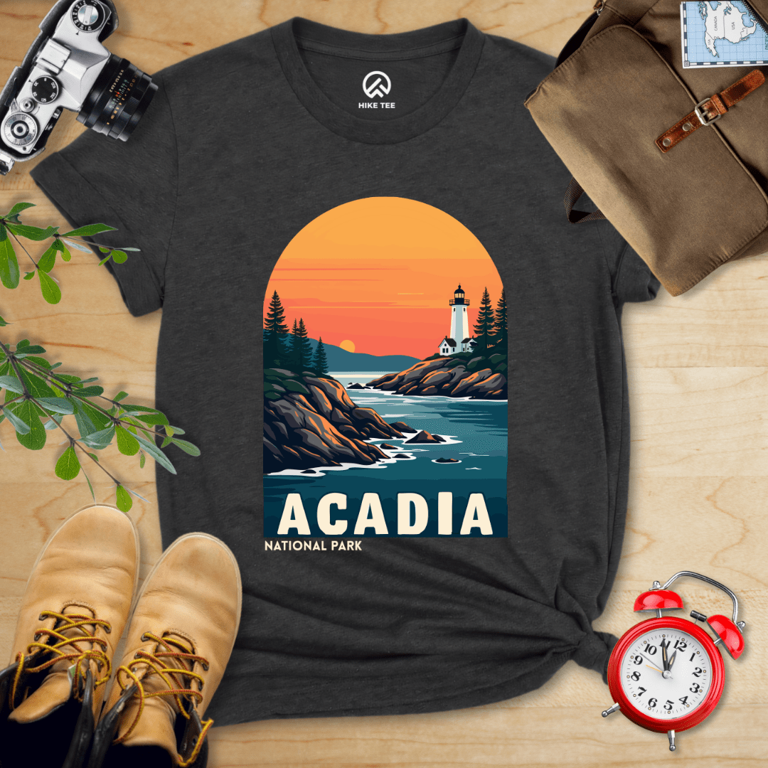 Hike Tee T-Shirt Dark Grey Heather / S Acadia National Park Shirt