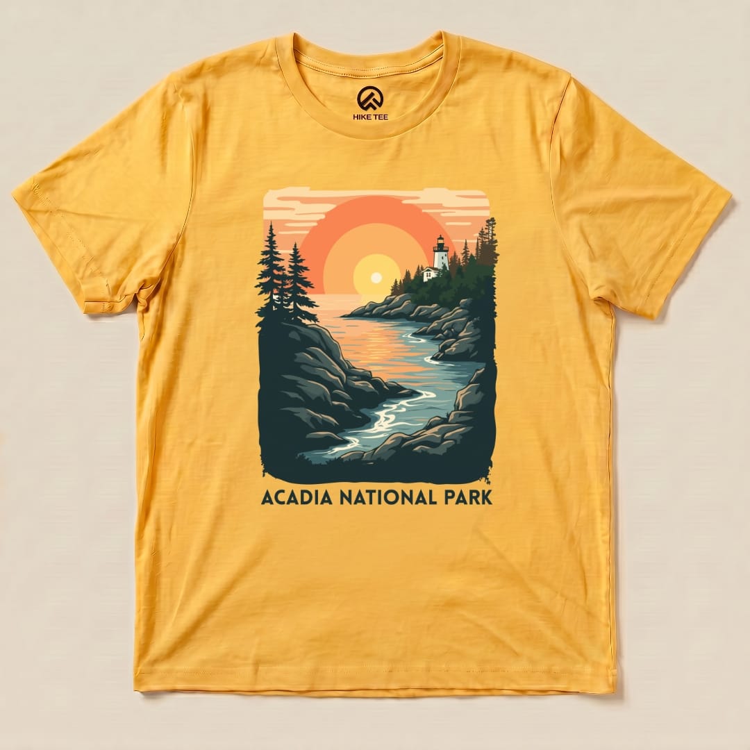 Hike Tee T-Shirt Gold / S Acadia National Park Shirt