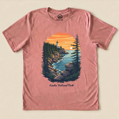 Hike Tee T-Shirt Heather Mauve / S Acadia National Park Shirt