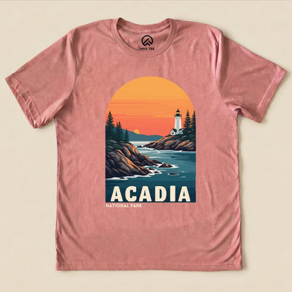 Hike Tee T-Shirt Heather Mauve / S Acadia National Park Shirt