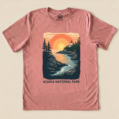 Hike Tee T-Shirt Heather Mauve / S Acadia National Park Shirt