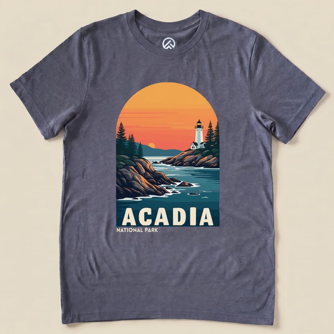 Hike Tee T-Shirt Heather Navy / S Acadia National Park Shirt