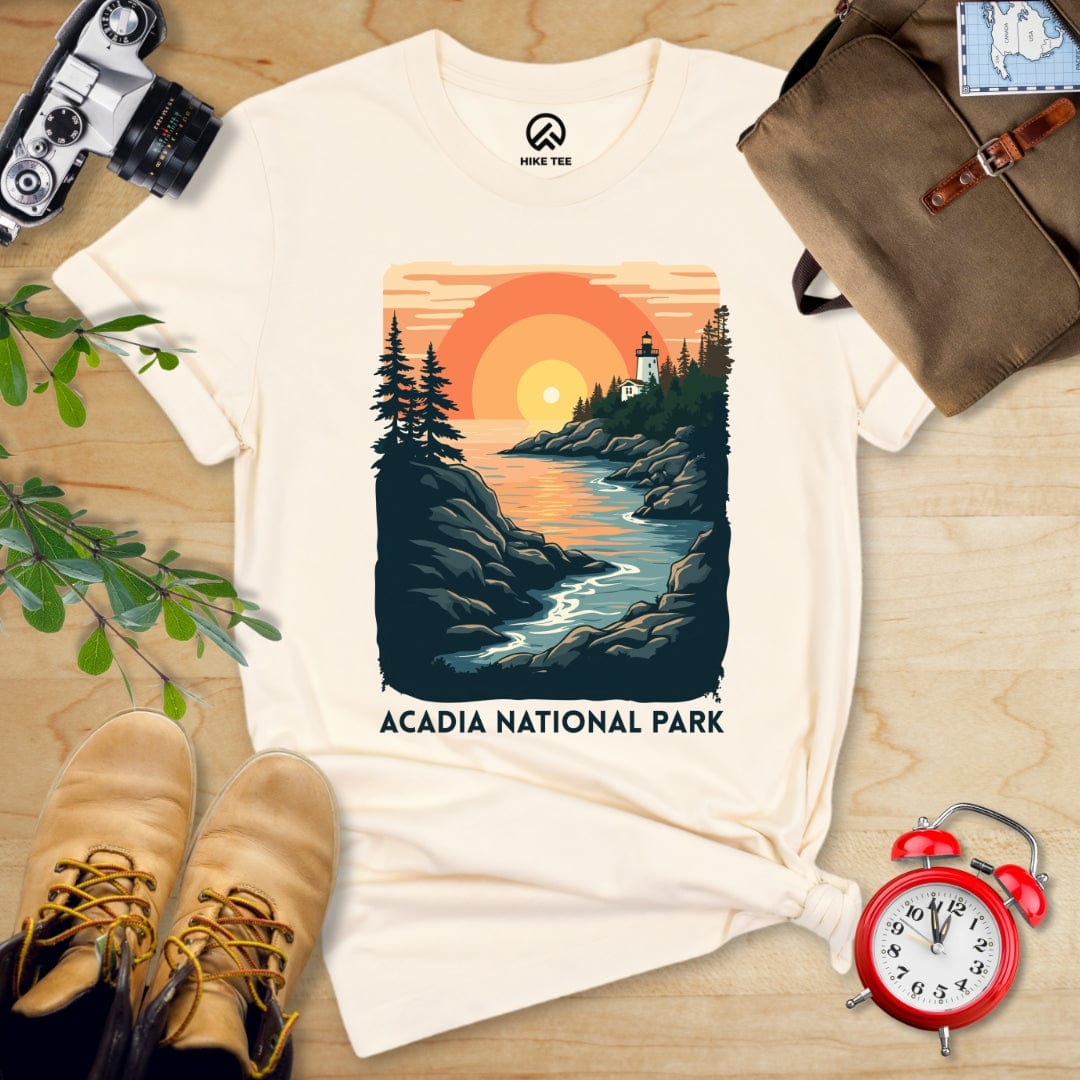 Hike Tee T-Shirt Natural / S Acadia National Park Shirt