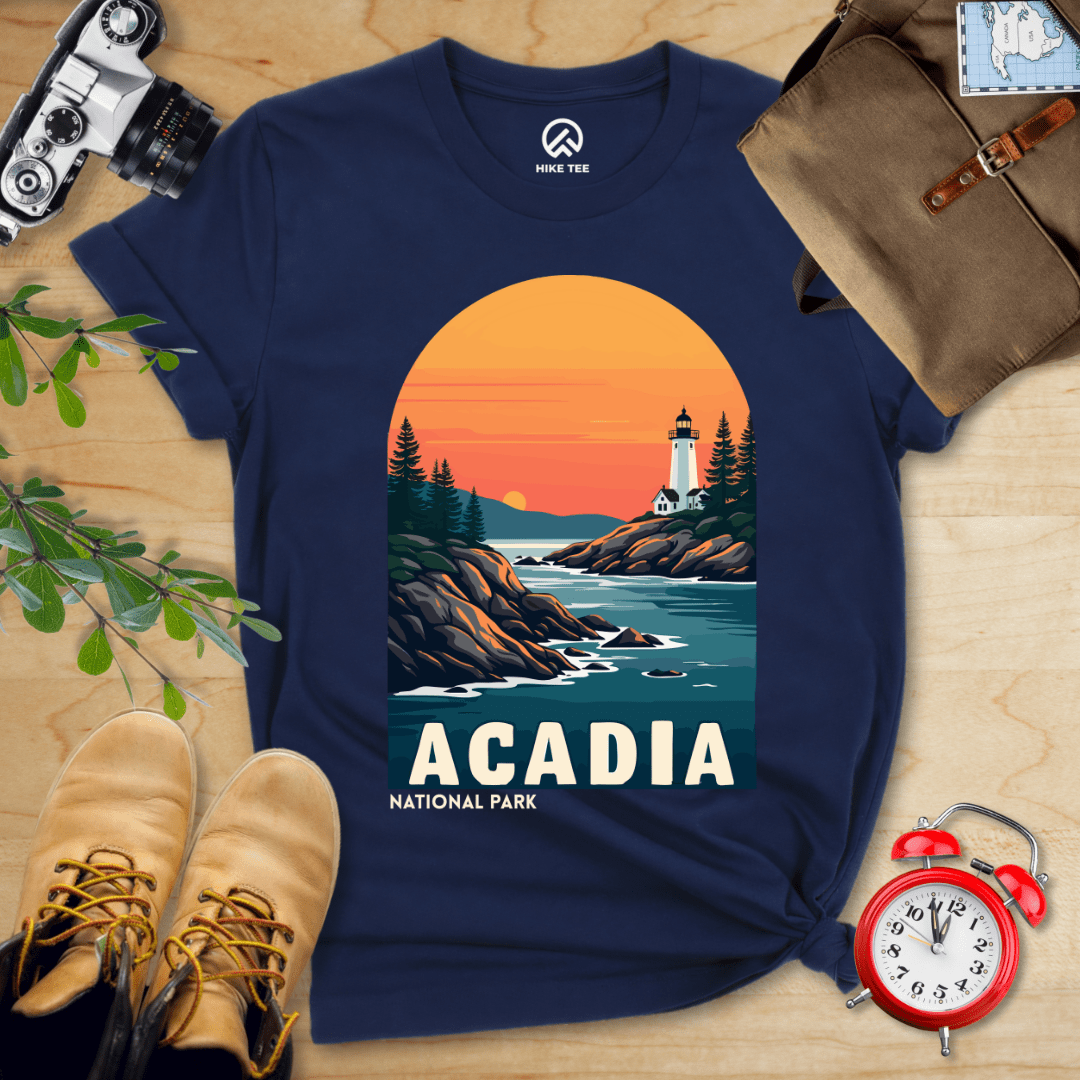 Hike Tee T-Shirt Navy / S Acadia National Park Shirt