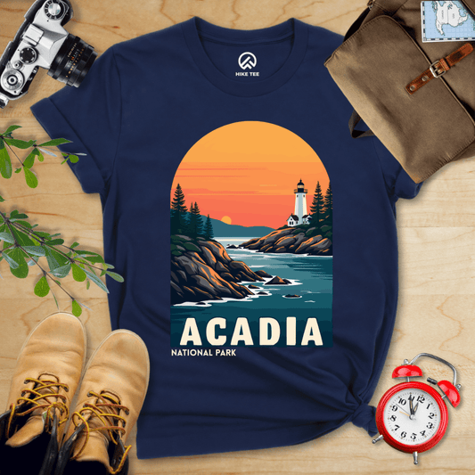 Hike Tee T-Shirt Navy / S Acadia National Park Shirt