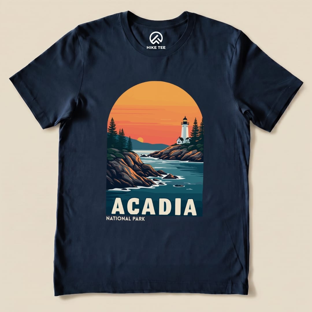 Hike Tee T-Shirt Navy / S Acadia National Park Shirt