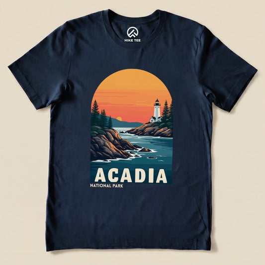 Hike Tee T-Shirt Navy / S Acadia National Park Shirt