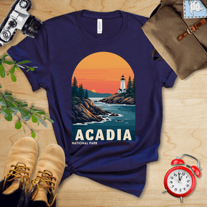 Hike Tee T-Shirt Navy / S Acadia National Park Shirt