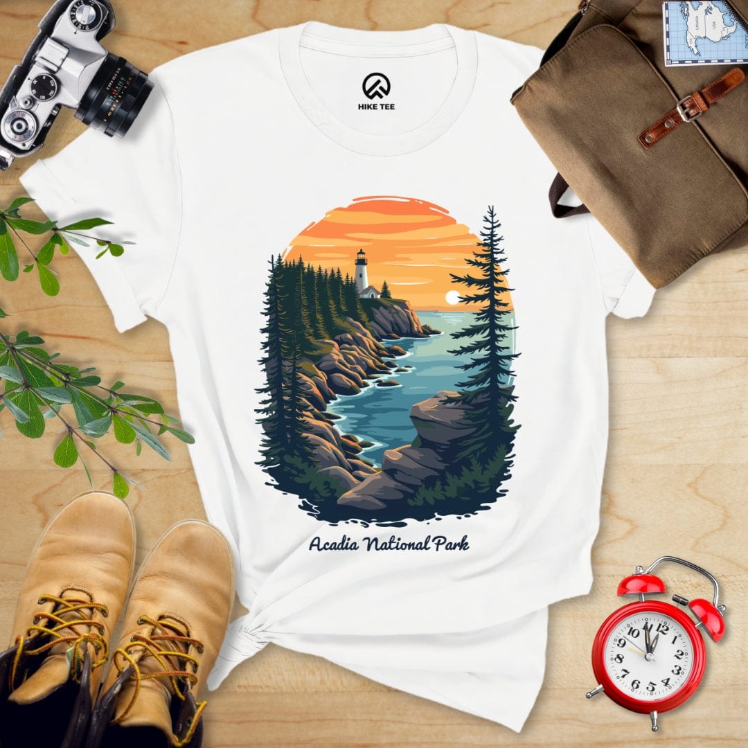 Hike Tee T-Shirt White / S Acadia National Park Shirt