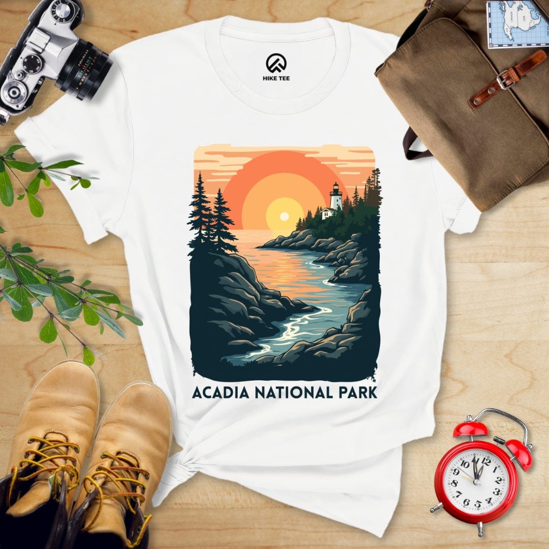 Hike Tee T-Shirt White / S Acadia National Park Shirt