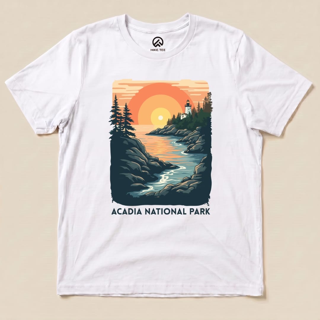 Hike Tee T-Shirt White / S Acadia National Park Shirt