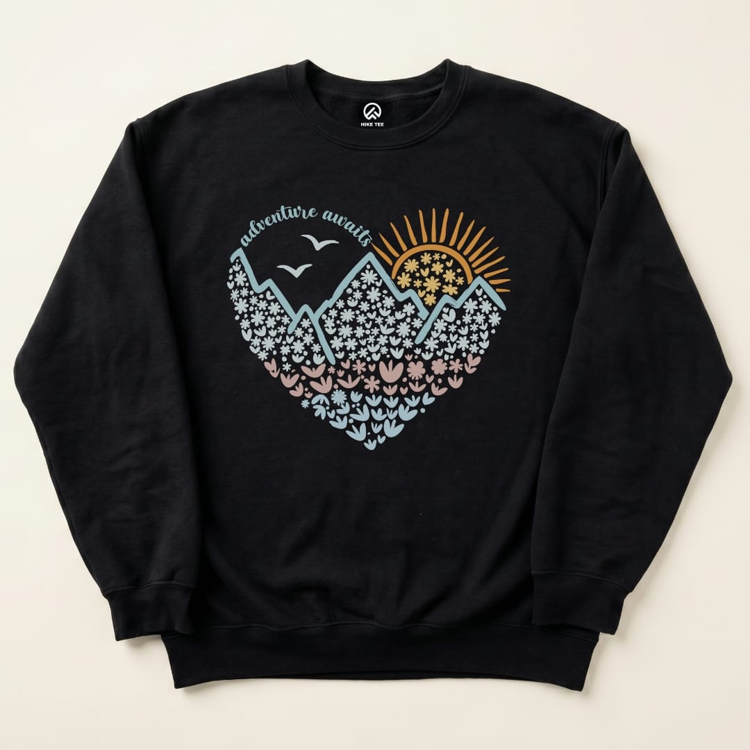 Adventure Awaits Hearth Sweatshirt Hike Tee Sweatshirt Black / S