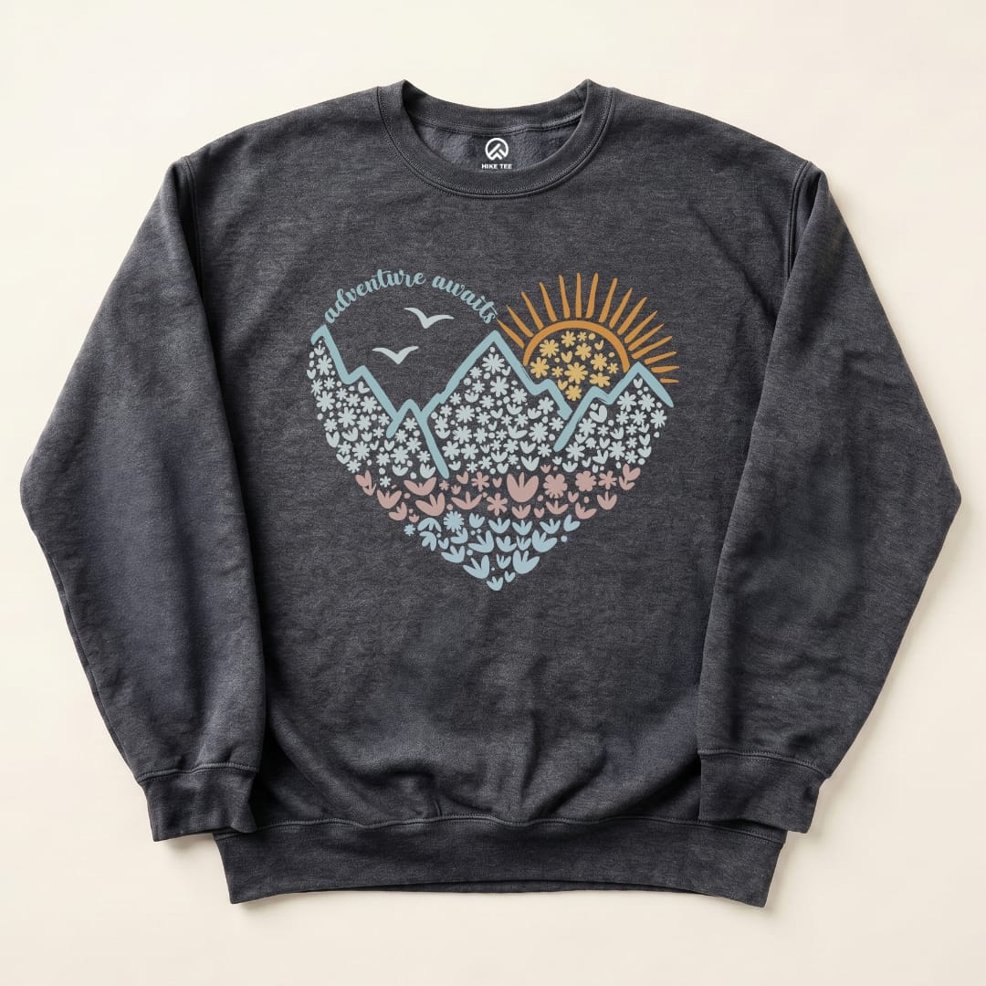 Adventure Awaits Hearth Sweatshirt Hike Tee Sweatshirt Dark Heather / S