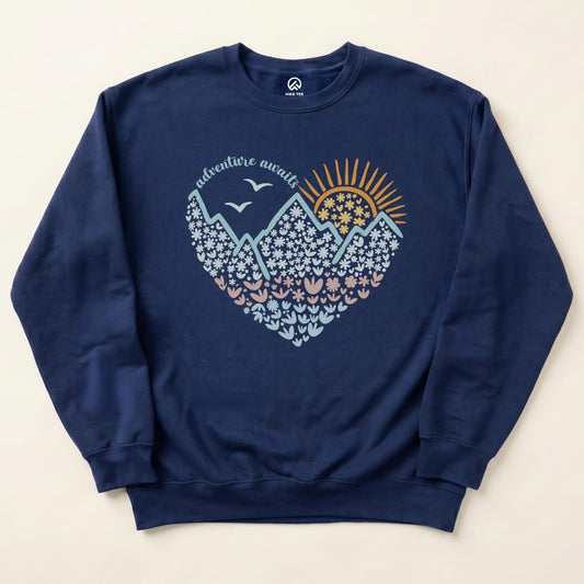 Adventure Awaits Hearth Sweatshirt Hike Tee Sweatshirt Navy / S