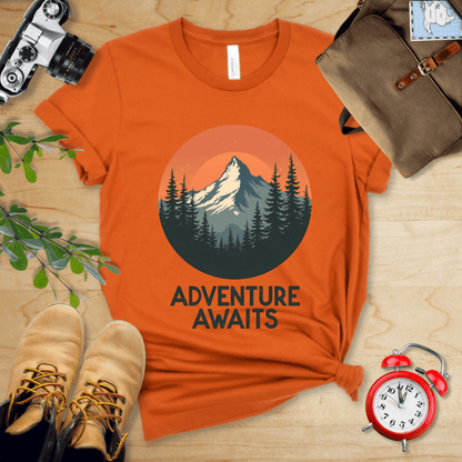 Printify T-Shirt Adventure Awaits Shirt