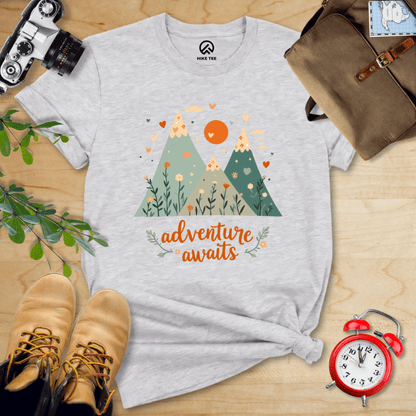 Hike Tee T-Shirt Athletic Heather / S Adventure Awaits Shirt