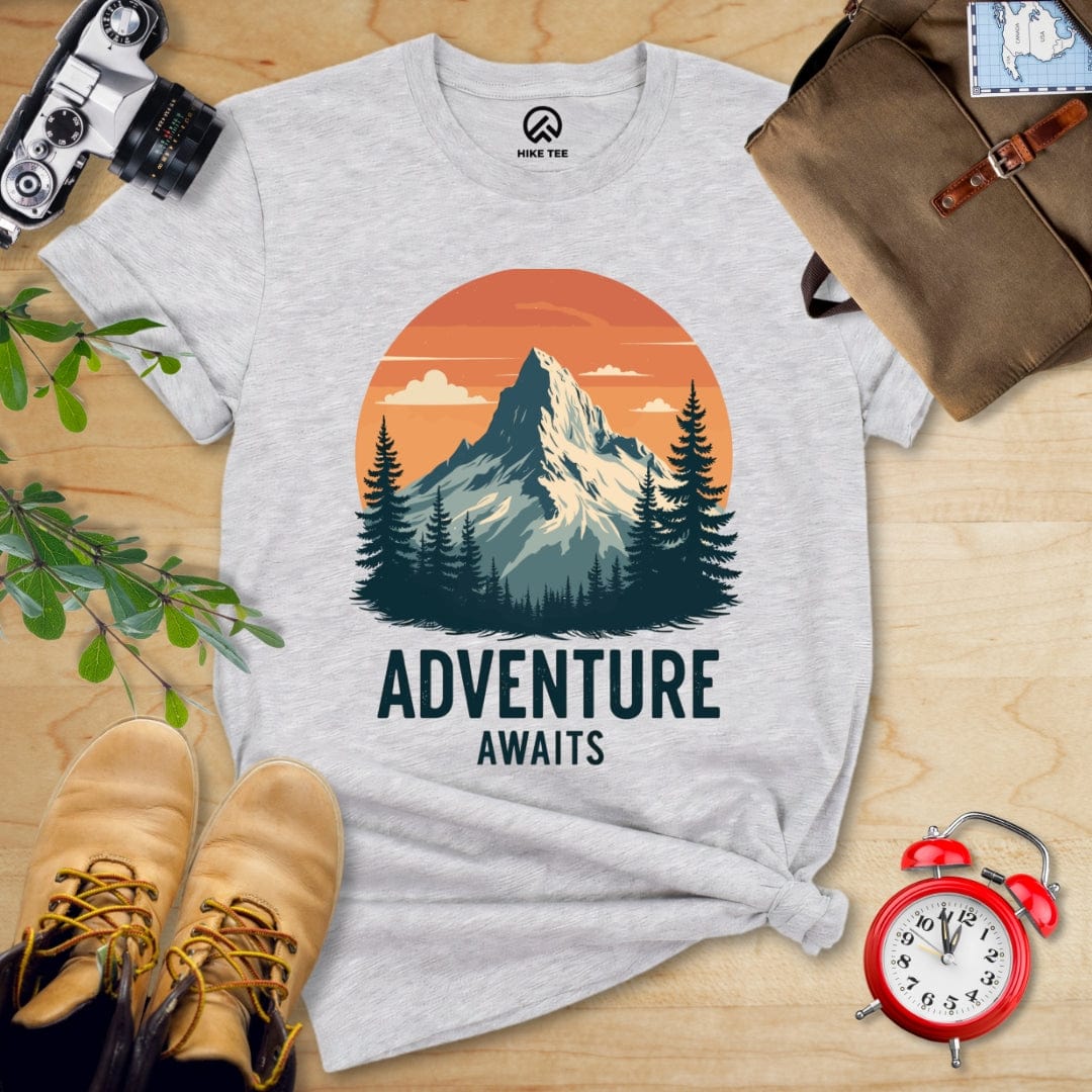 Hike Tee T-Shirt Athletic Heather / S Adventure Awaits Shirt