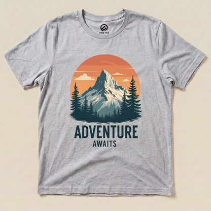Adventure Awaits Shirt Hike Tee T-Shirt Athletic Heather / S