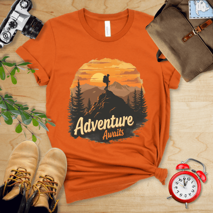 Printify T-Shirt Autumn / S Adventure Awaits Shirt