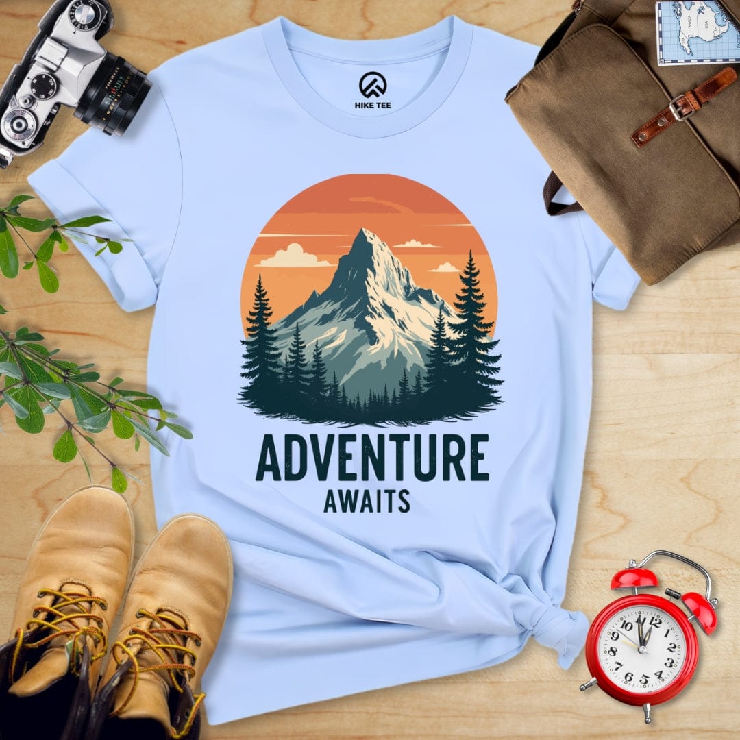 Hike Tee T-Shirt Baby Blue / S Adventure Awaits Shirt