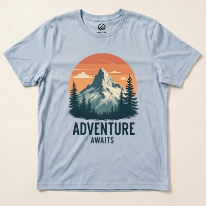 Adventure Awaits Shirt Hike Tee T-Shirt Baby Blue / S