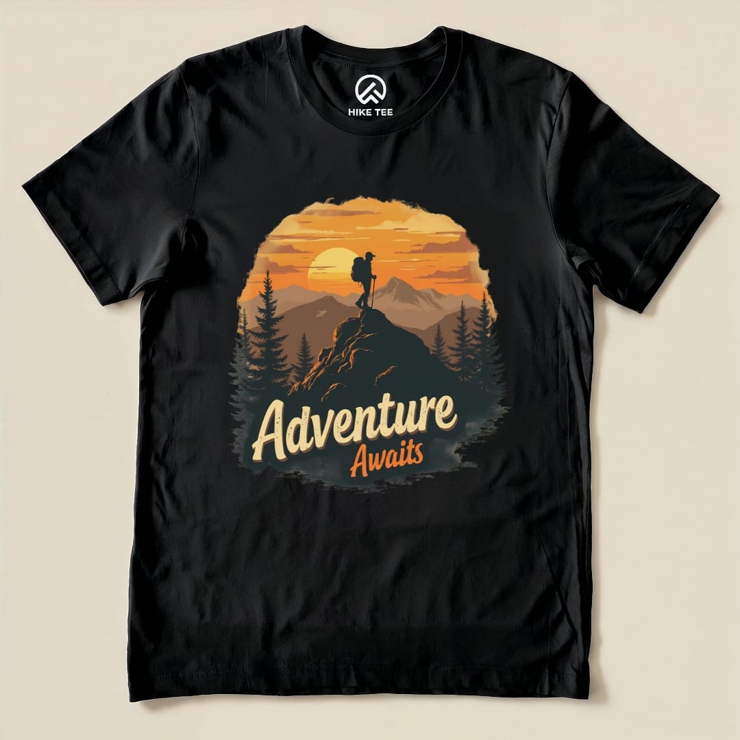 Hike Tee T-Shirt Black / S Adventure Awaits Shirt