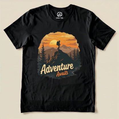 Hike Tee T-Shirt Black / S Adventure Awaits Shirt