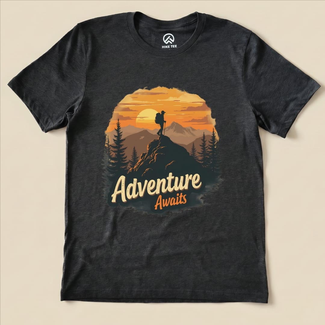 Hike Tee T-Shirt Dark Grey Heather / S Adventure Awaits Shirt