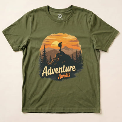 Hike Tee T-Shirt Military Green / S Adventure Awaits Shirt