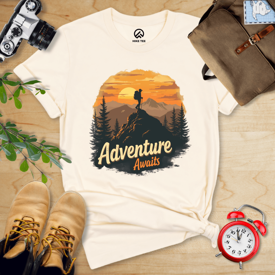 Printify T-Shirt Natural / S Adventure Awaits Shirt