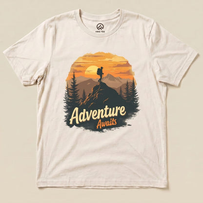 Hike Tee T-Shirt Natural / S Adventure Awaits Shirt