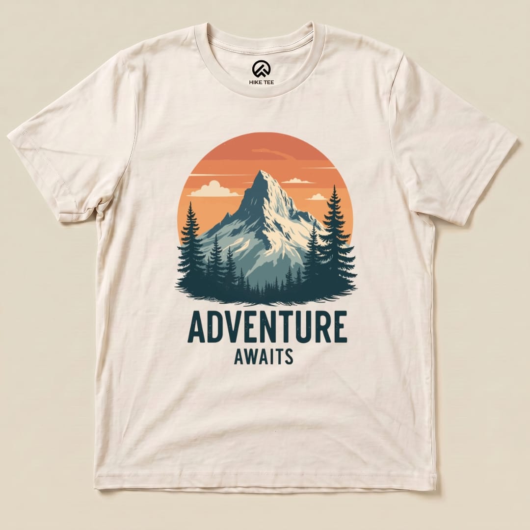 Adventure Awaits Shirt Hike Tee T-Shirt Natural / S