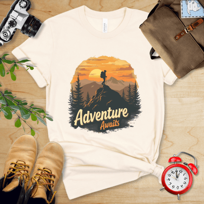 Printify T-Shirt Natural / S Adventure Awaits Shirt