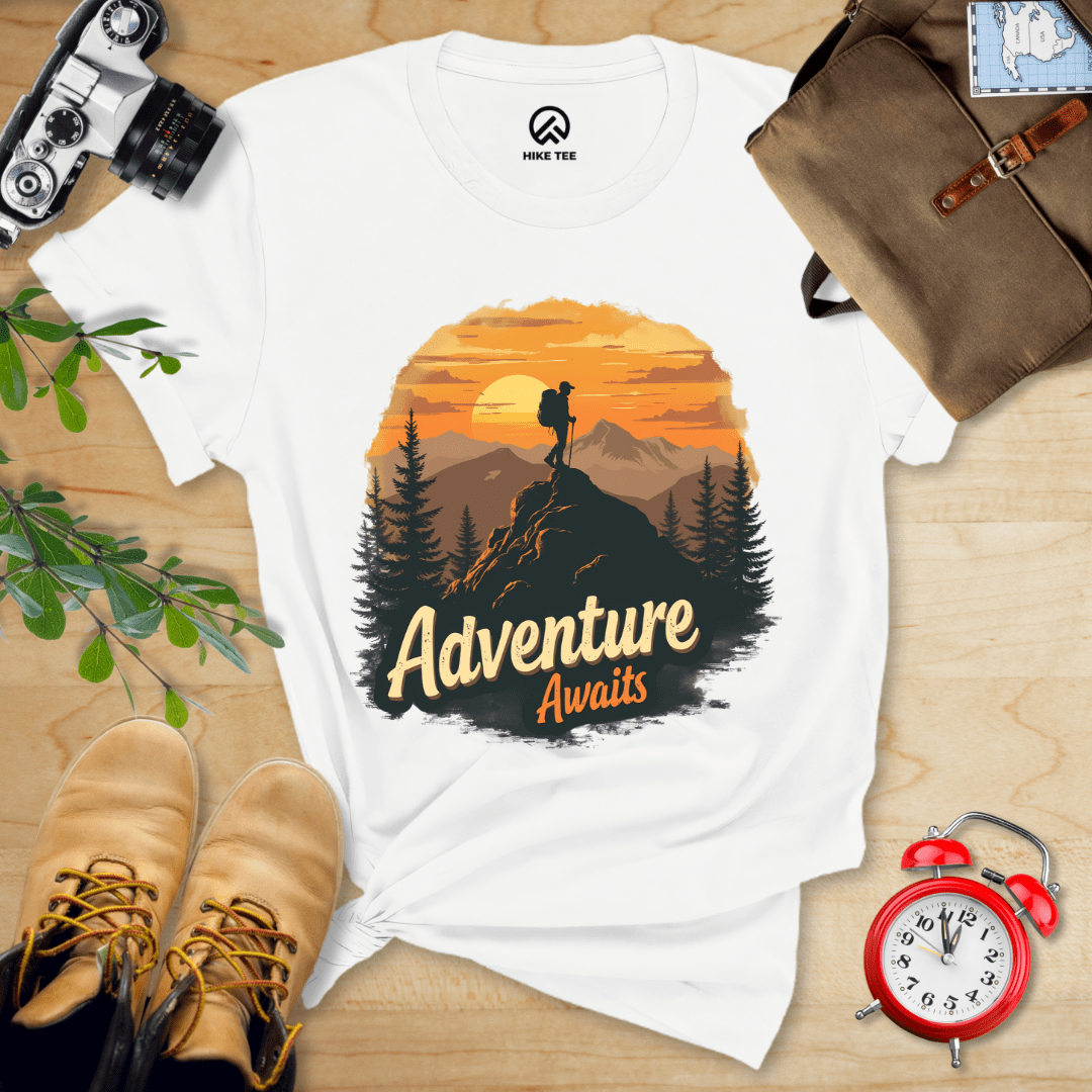 Printify T-Shirt White / S Adventure Awaits Shirt