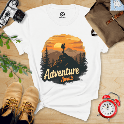 Printify T-Shirt White / S Adventure Awaits Shirt