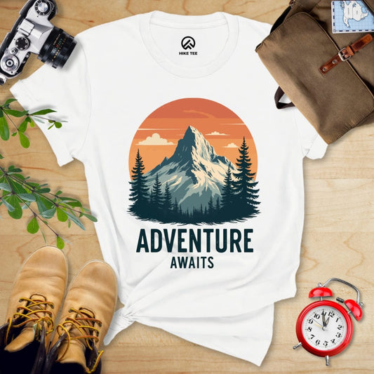 Hike Tee T-Shirt White / S Adventure Awaits Shirt