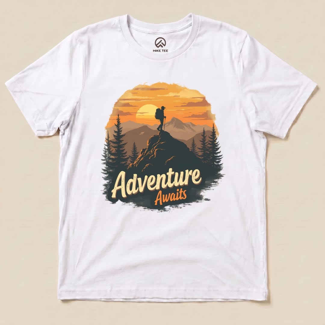 Hike Tee T-Shirt White / S Adventure Awaits Shirt