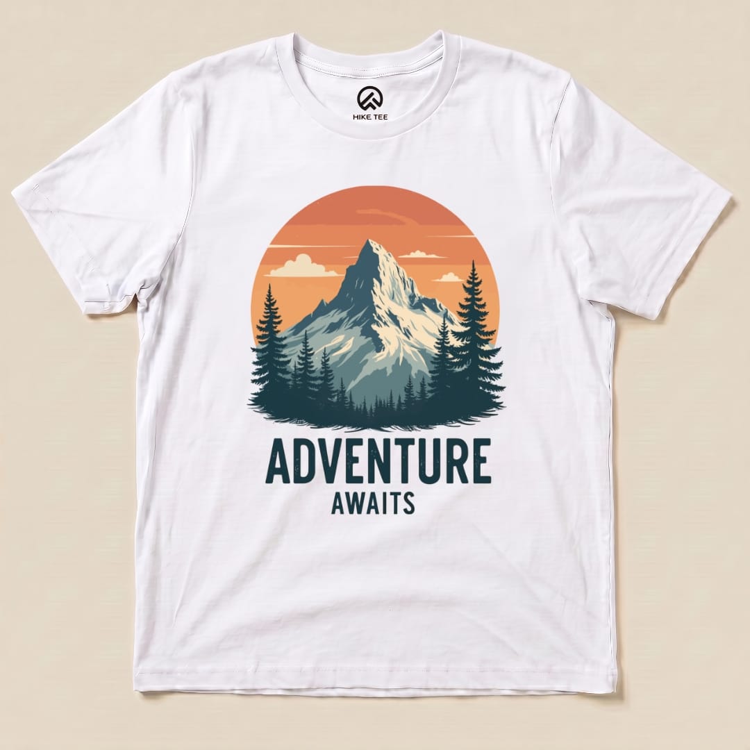 Adventure Awaits Shirt Hike Tee T-Shirt White / S