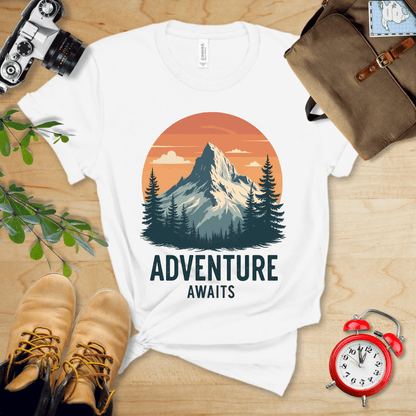 Printify T-Shirt White / S Adventure Awaits Shirt