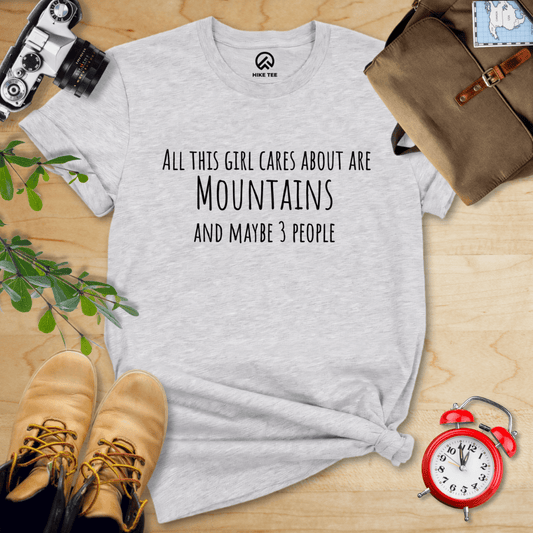 Hike Tee T-Shirt Athletic Heather / S All This Girl Cares Shirt