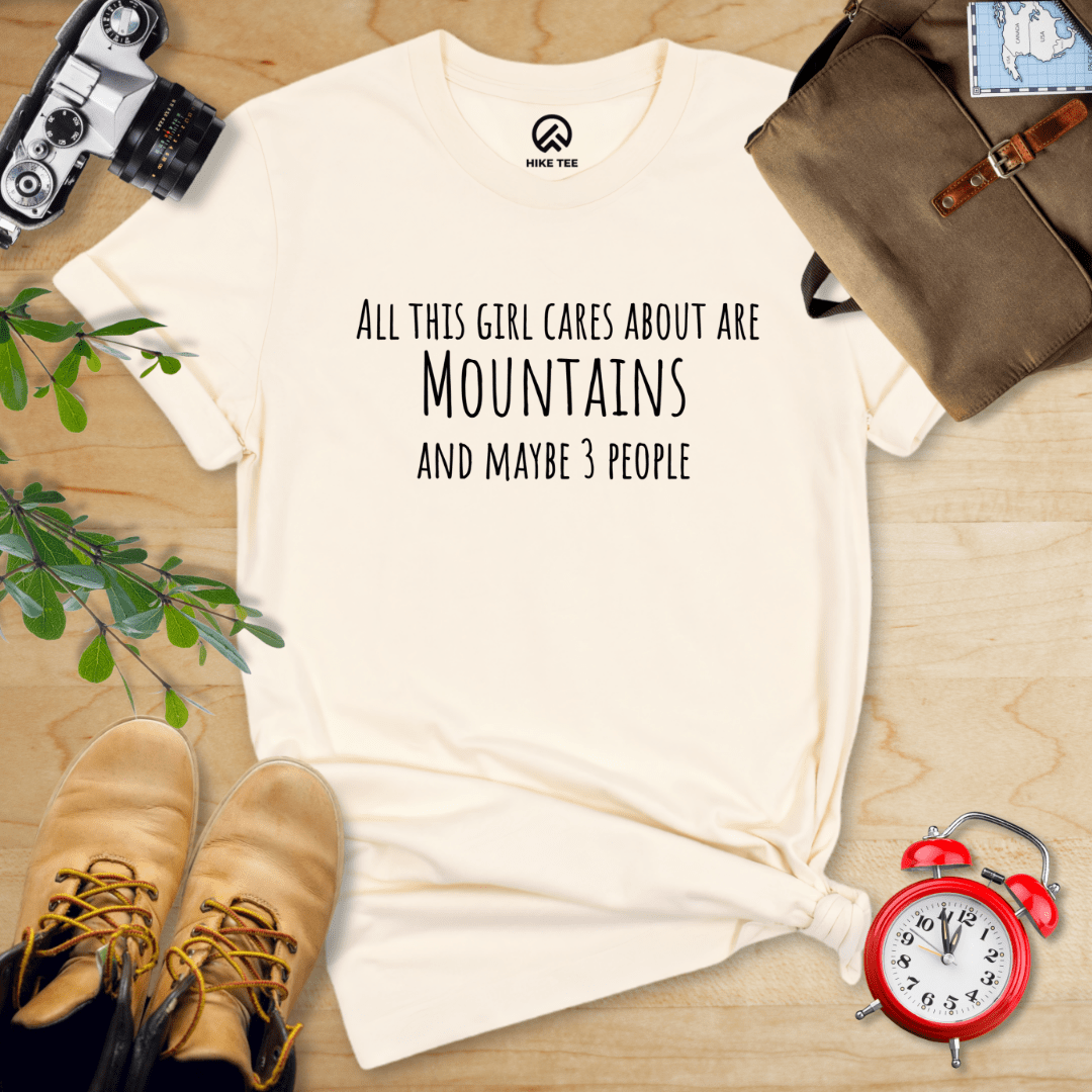 Hike Tee T-Shirt Natural / S All This Girl Cares Shirt