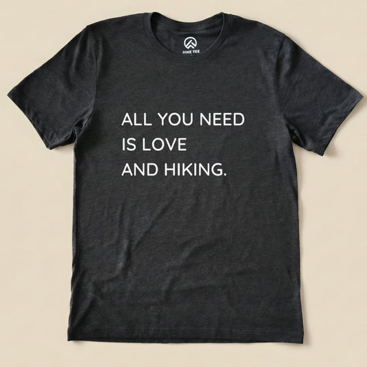 All You Need Hiking Shirt Hike Tee T-Shirt Dark Grey Heather / S