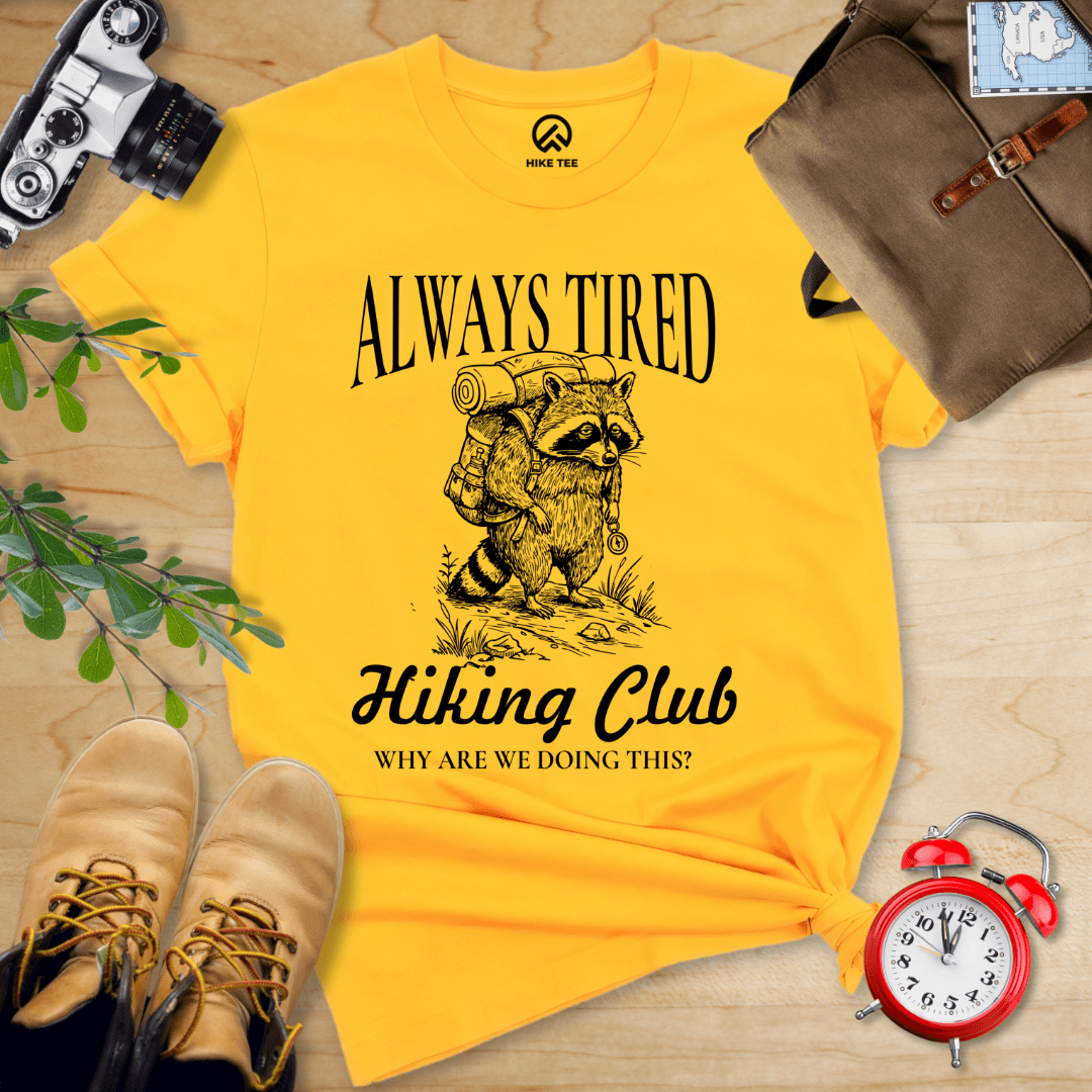 Hike Tee T-Shirt Gold / S Always Tired Club Shirt