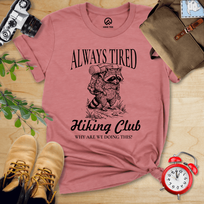 Hike Tee T-Shirt Heather Mauve / S Always Tired Club Shirt