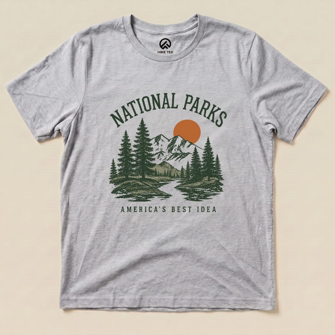 America's Best Idea National Park Shirt Hike Tee T-Shirt Athletic Heather / S