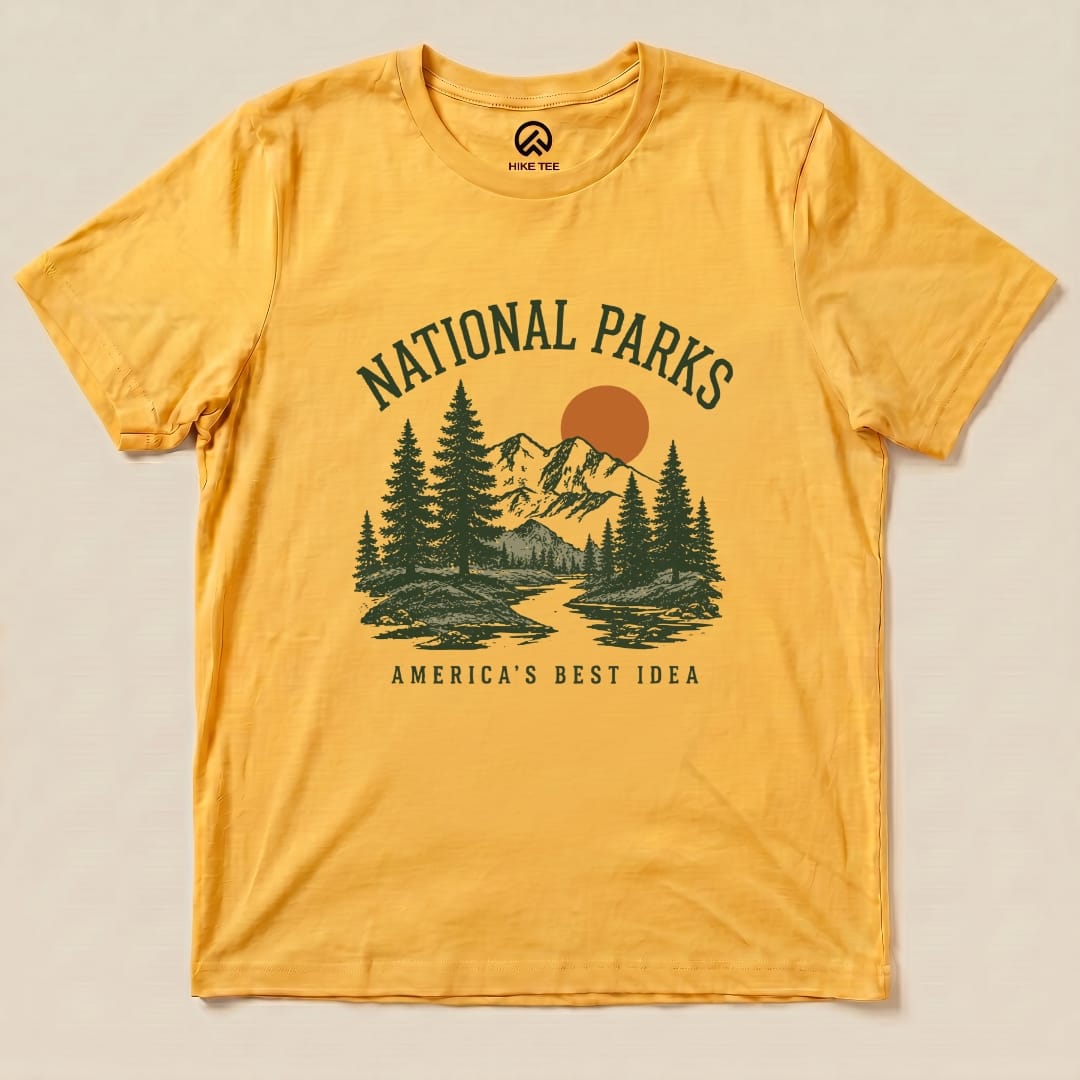 America's Best Idea National Park Shirt Hike Tee T-Shirt Gold / S