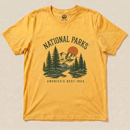 America's Best Idea National Park Shirt Hike Tee T-Shirt Gold / S