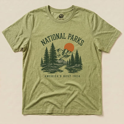 America's Best Idea National Park Shirt Hike Tee T-Shirt Heather Green / S